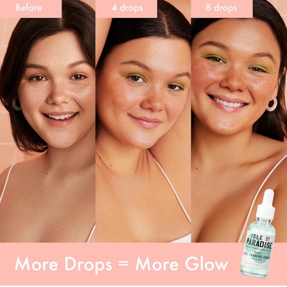 ‼️FREE‼️NEW‼️Isle of Paradise Medium Self Tanning Drops for Face & Body Sample - Picture 7 of 10